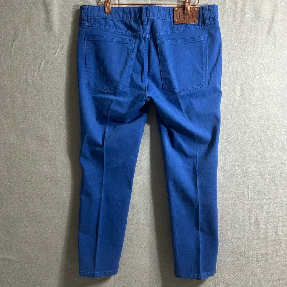 3 Pack Bundle Tory Burch Alexa Cropped Skinny Jean Cropped Skinny Blue Green - Picture 8 of 15